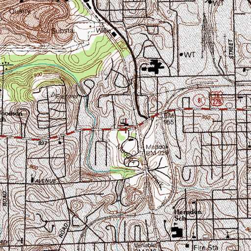 Topographic Map of Clara Muhammad School, GA