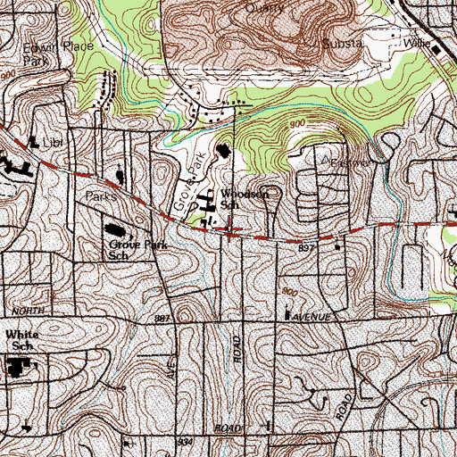 Topographic Map of New Springfield Baptist Church, GA