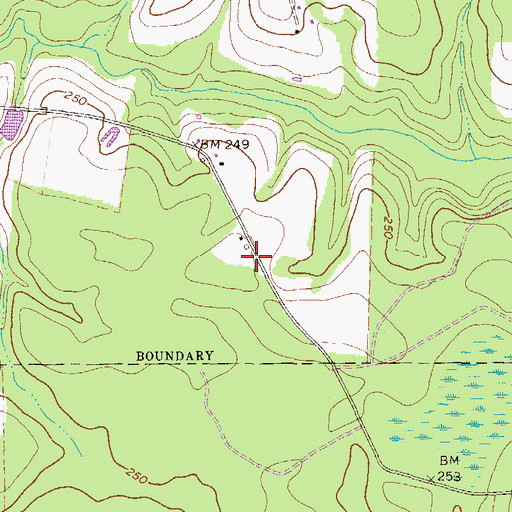 Topographic Map of Stones Chapel, GA
