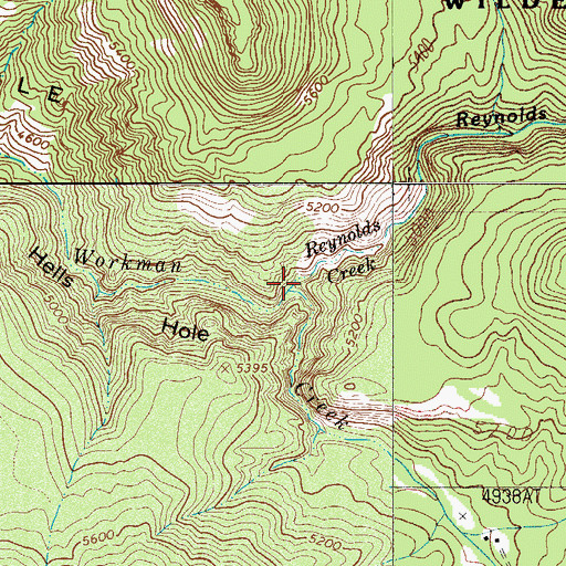 Topographic Map of Reynolds Creek, AZ