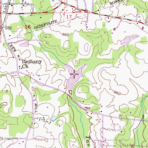 Topographic Map of Wright Lake, GA