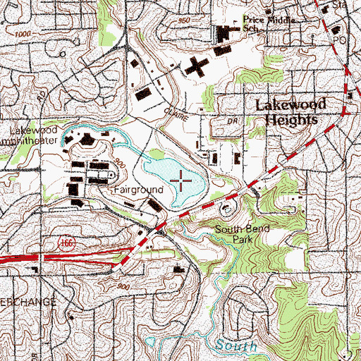 Topographic Map of Lakewood Fairgrounds Lake, GA