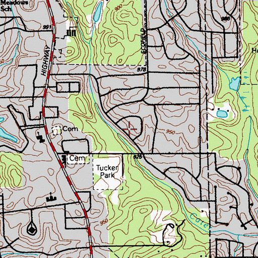 Topographic Map of Deer Field Trail Lake, GA