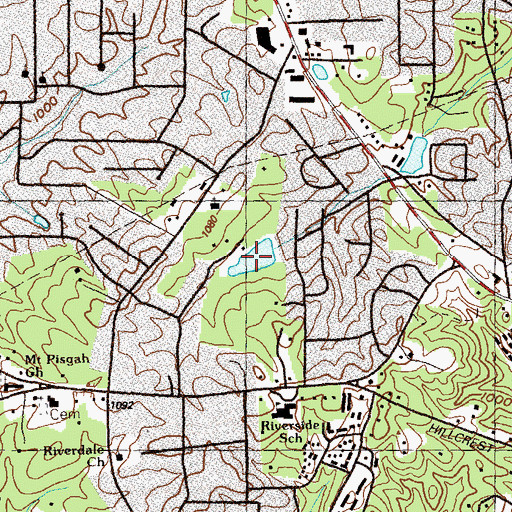 Topographic Map of Lake Starling, GA