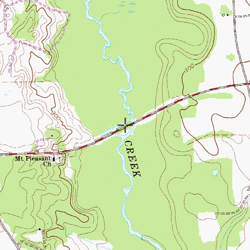 Topographic Map of Nine Bridges, GA