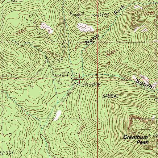 Topographic Map of South Fork Parker Creek, AZ