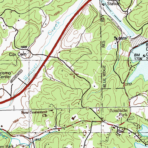 Topographic Map of Alsobrook School (historical), GA