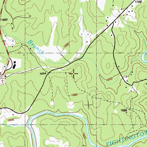 Topographic Map of Mobile Mine, GA