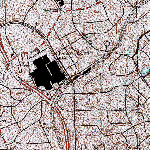 Topographic Map of Resurgens Plaza, GA