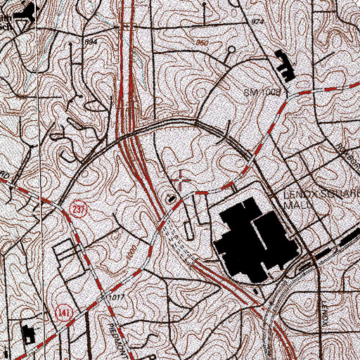 Topographic Map of Second Church of Christ Scientist, GA