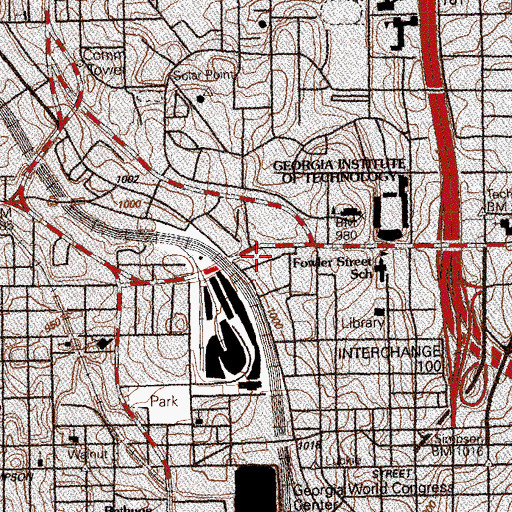 Topographic Map of The Coca Cola Company Heliport, GA