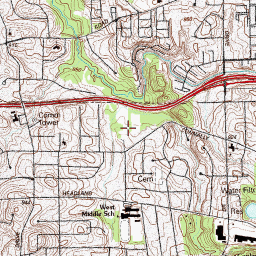 Topographic Map of WMLD-AM (East Point), GA
