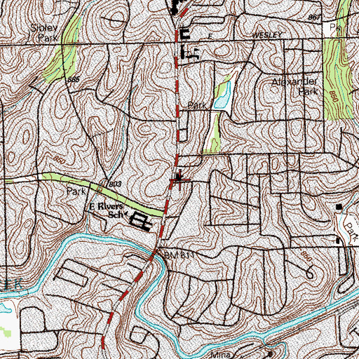 Topographic Map of Covenant Church, GA