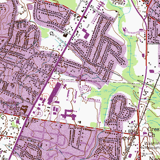 Topographic Map of Butler Estates, GA