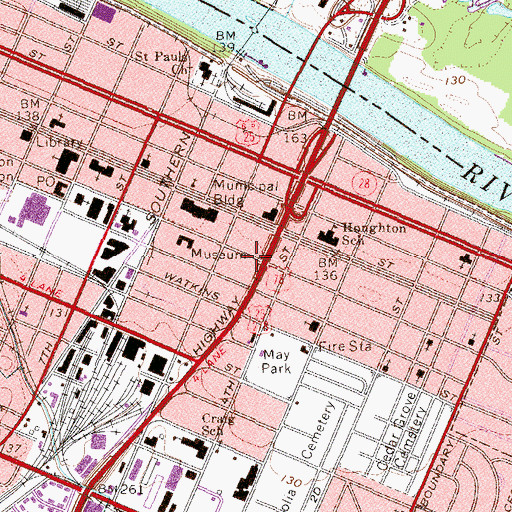 Topographic Map of Gertrude Herbert Memorial Institute of Art, GA