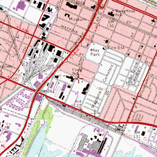 Topographic Map of Hale Street Baptist Church, GA