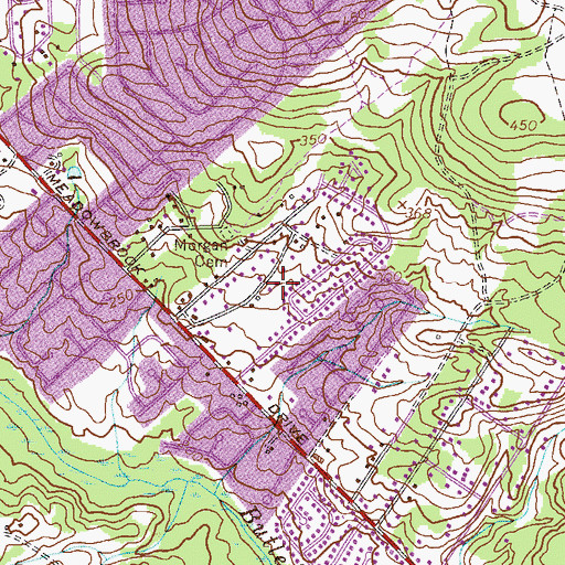 Topographic Map of Oklahoma Hills, GA