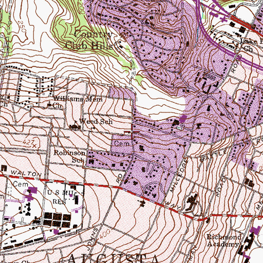 Topographic Map of Rock of Ages Methodist Church, GA
