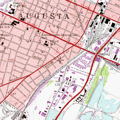 Topographic Map of Shiloh Baptist Church, GA