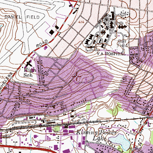 Topographic Map of Highland Park, GA