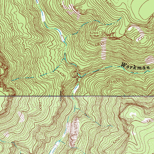 Topographic Map of Workman Creek, AZ