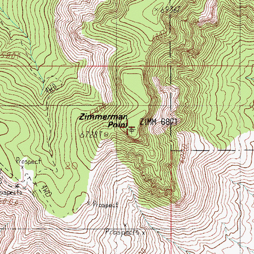 Topographic Map of Zimmerman Point, AZ