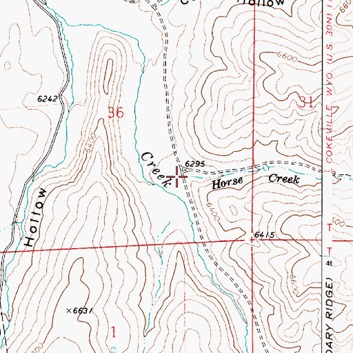 Topographic Map of Horse Creek, ID