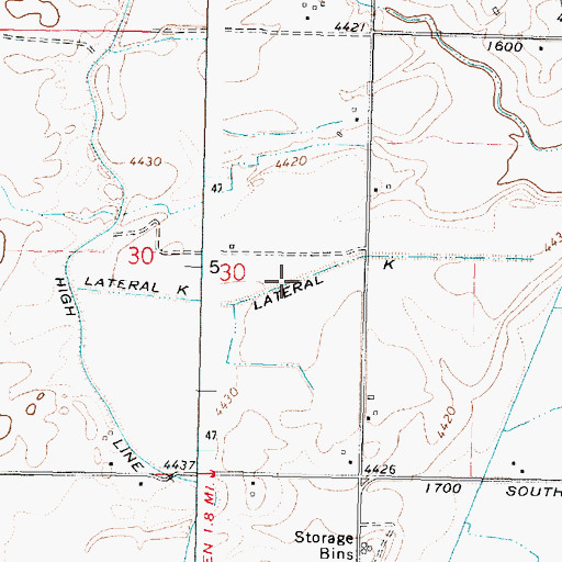 Topographic Map of Lateral K, ID