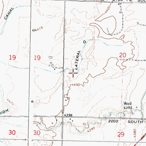 Topographic Map of Lateral O, ID