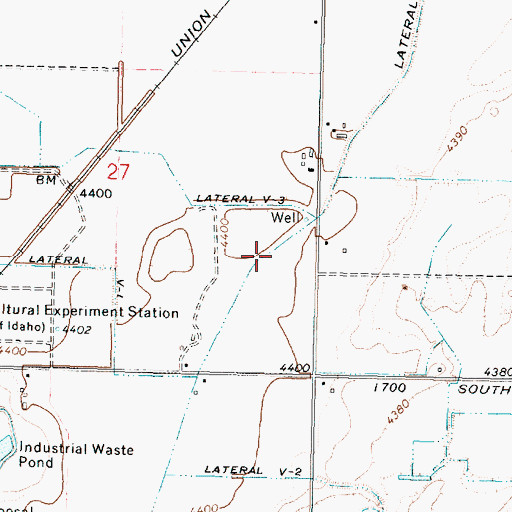 Topographic Map of Lateral V, ID