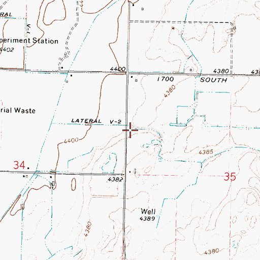 Topographic Map of Lateral V-2, ID