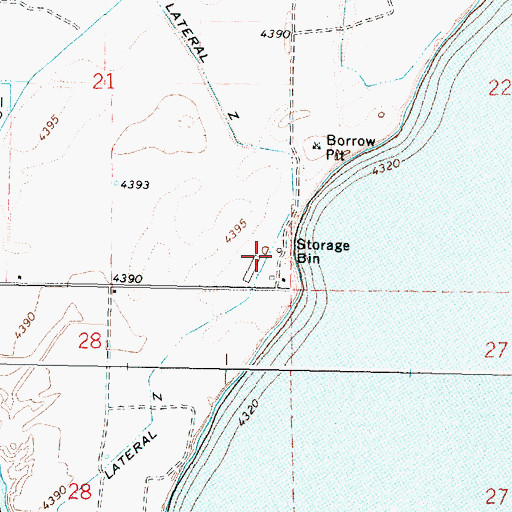 Topographic Map of Lateral Z, ID