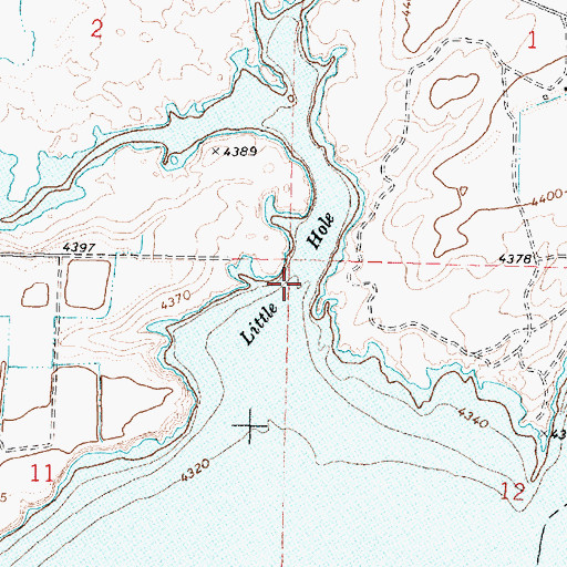 Topographic Map of Little Hole, ID