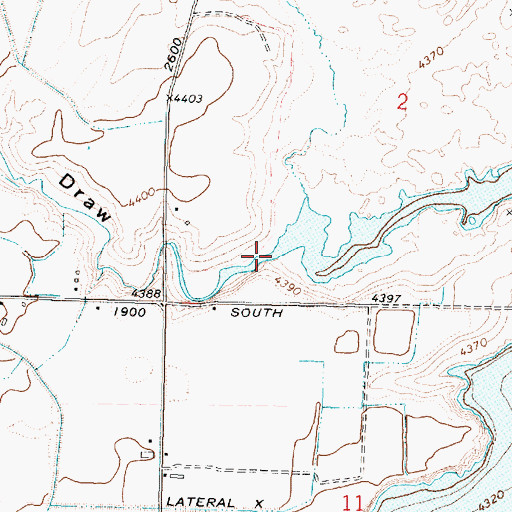 Topographic Map of Little Hole Draw, ID