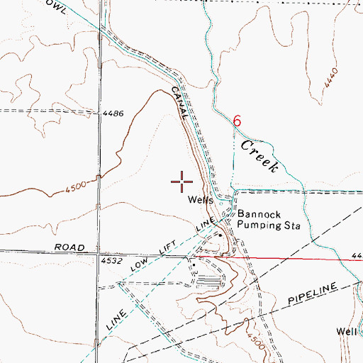 Topographic Map of Low Lift Line, ID
