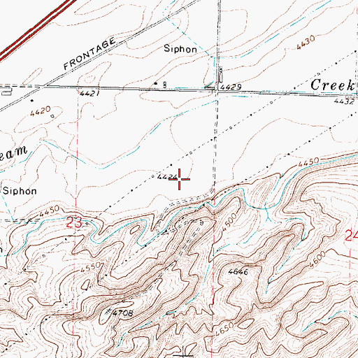 Topographic Map of Main East Canal, ID