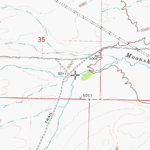 Topographic Map of Sawmill Creek, ID