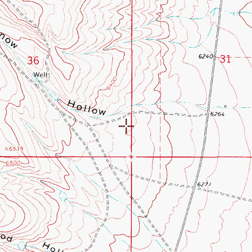 Topographic Map of Snow Hollow, WY