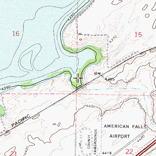 Topographic Map of Sunbeam Creek, ID