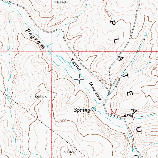 Topographic Map of Taylor Meadow, ID