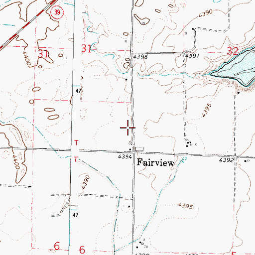 Topographic Map of Fairview, ID