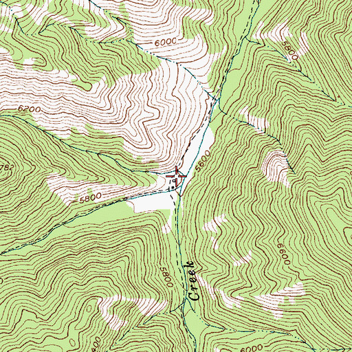 Topographic Map of Corley Creek, ID