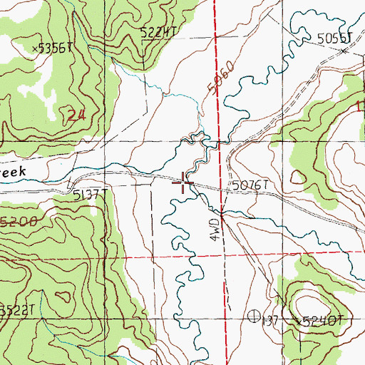 Topographic Map of Jay Creek, ID