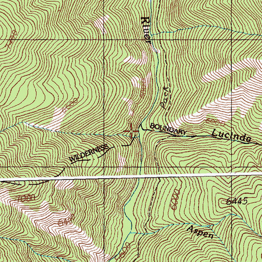 Topographic Map of Lucinda Creek, ID