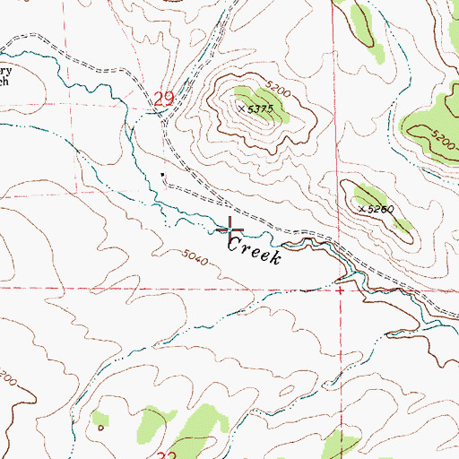 Topographic Map of N E Creek, ID