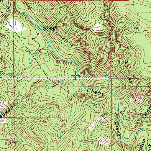 Topographic Map of Billy Lawrence Canyon, AZ