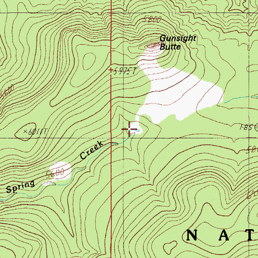 Topographic Map of Castle Butte Tank, AZ