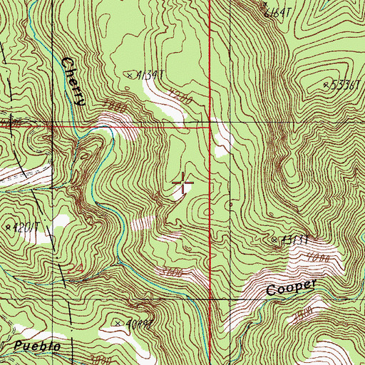 Topographic Map of Cherry Number One Tank, AZ