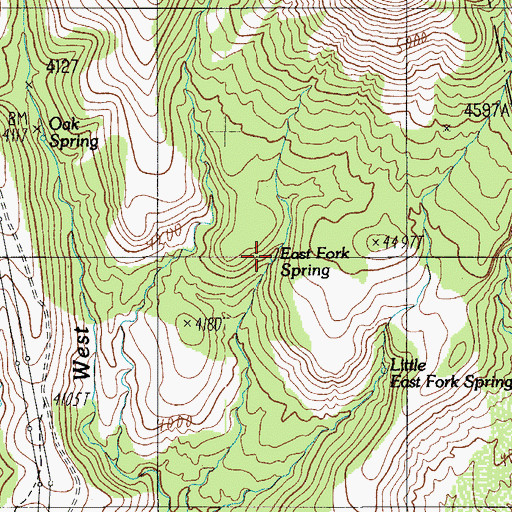 Topographic Map of East Fork Spring, AZ