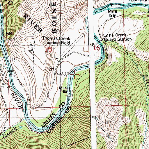 Topographic Map of State Land Campground, ID